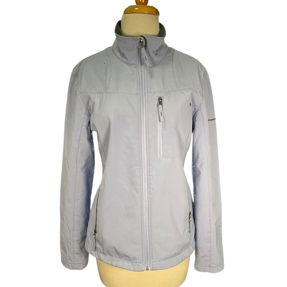 Free Country Medium Lilac Softshell Jacket Fleece Lined Full Zip Outdoor Coat
